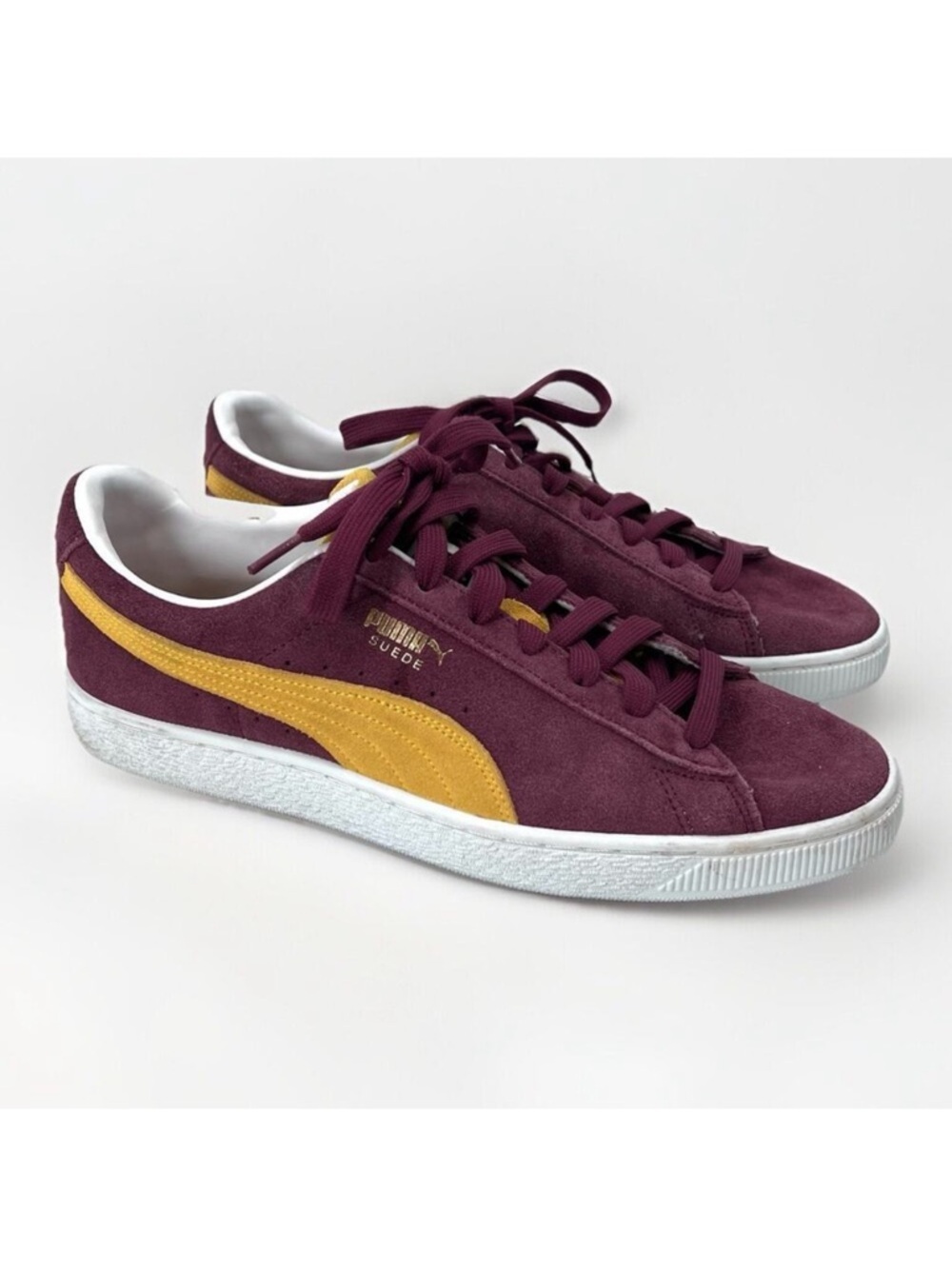 Puma Suede Classic XXI Grape Wine / Dandelion Yellow / White Sneakers